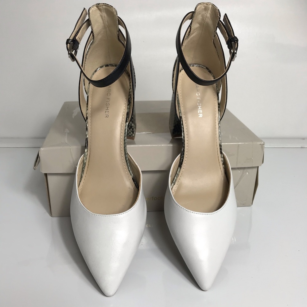 Marc Fisher Raie Ankle Straps Pointed Toe Pumps - Picture 4 of 7